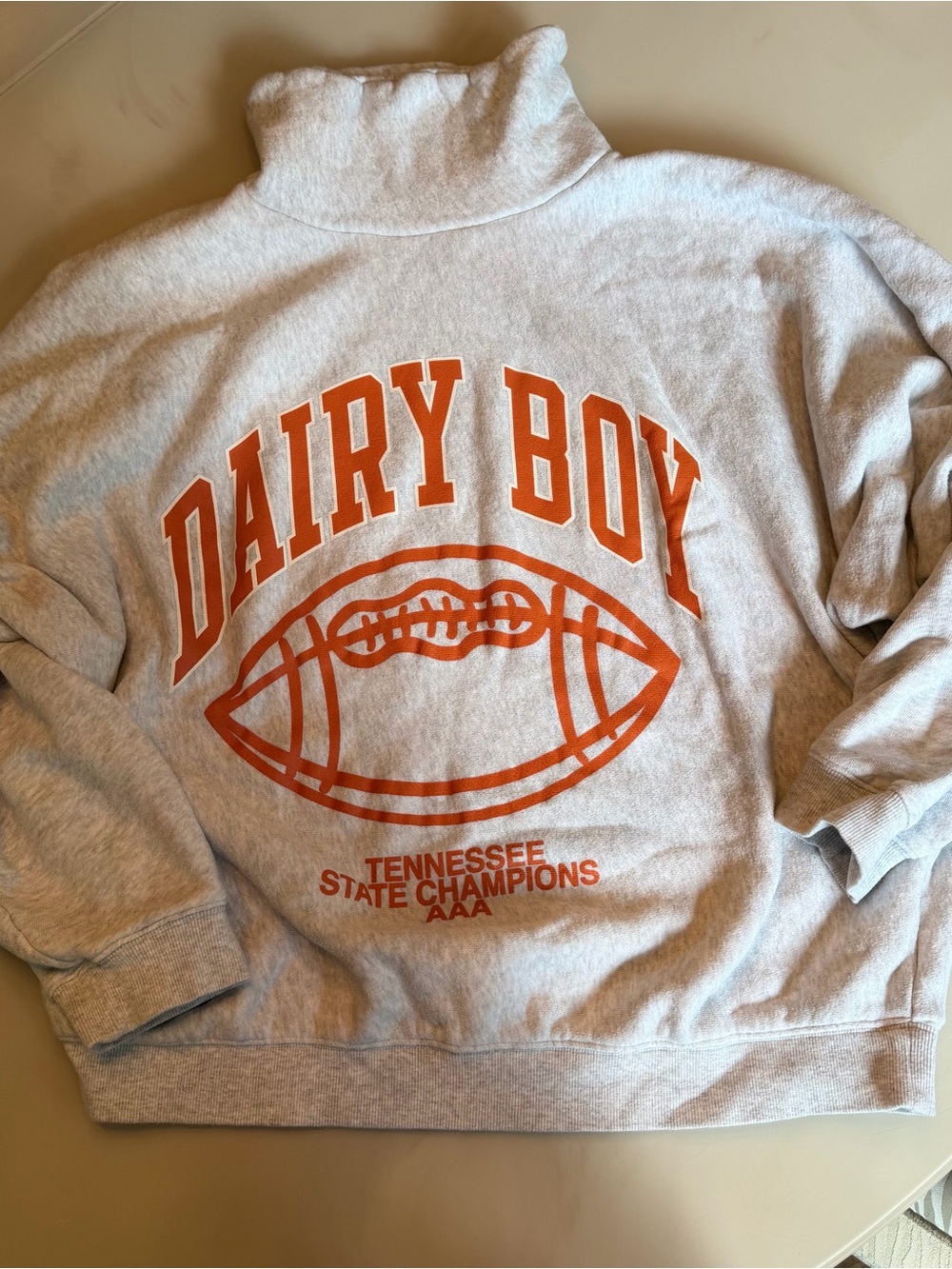DAIRY BOY STUDY BREAK STATE CHAMPS ROLLNECK SWEATER